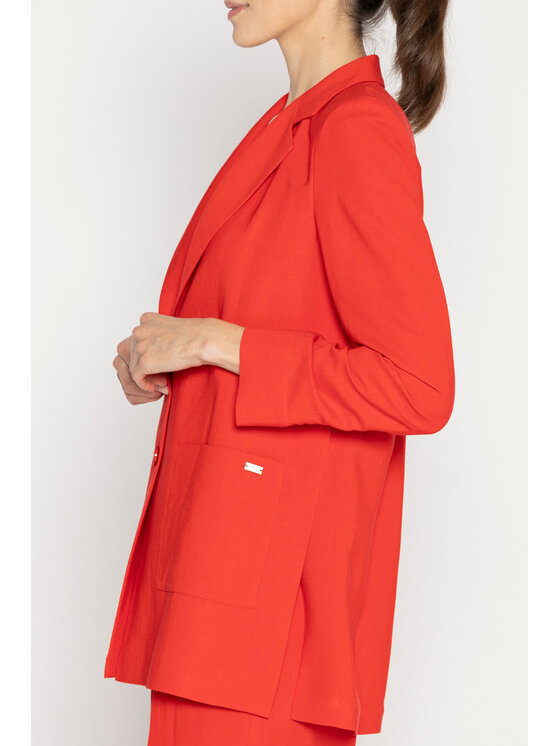 Deni Cler Milano Deni Cler Milano Marynarka W-DC-6011-D2-B5-30-1 Czerwony Loose Fit