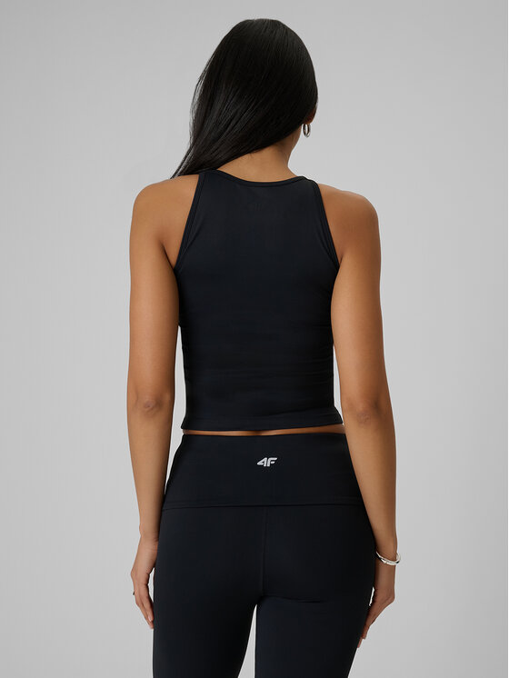 4F 4F Top ESSENTIAL 4 Czarny Slim Fit
