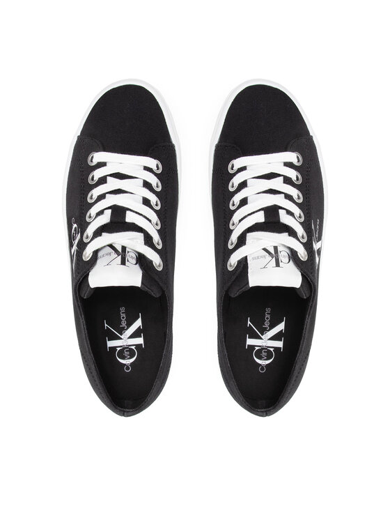 Calvin Klein Jeans Calvin Klein Jeans Teniszcipő Vulcanized Flatform Laceup Co YW0YW00254 Fekete