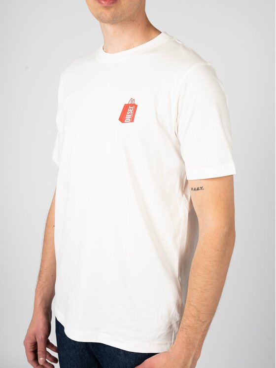 Diesel Diesel T-Shirt A12964-0KKAJ Λευκό Regular Fit