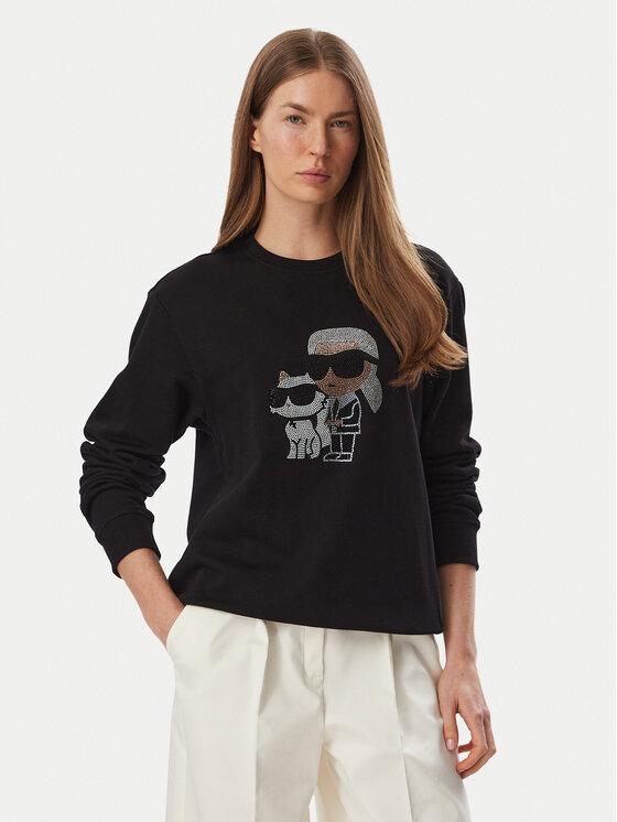 KARL LAGERFELD KARL LAGERFELD Μπλούζα B4W20063 Μαύρο Regular Fit