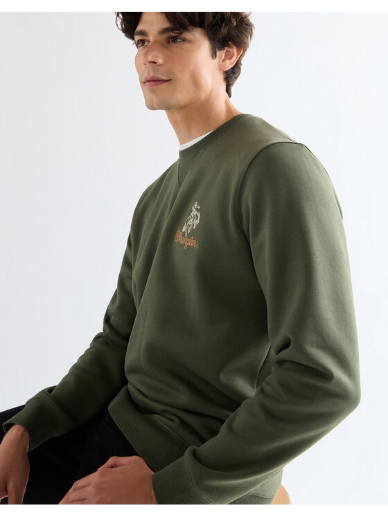 Wrangler Wrangler Bluza 112378020 Zielony Regular Fit