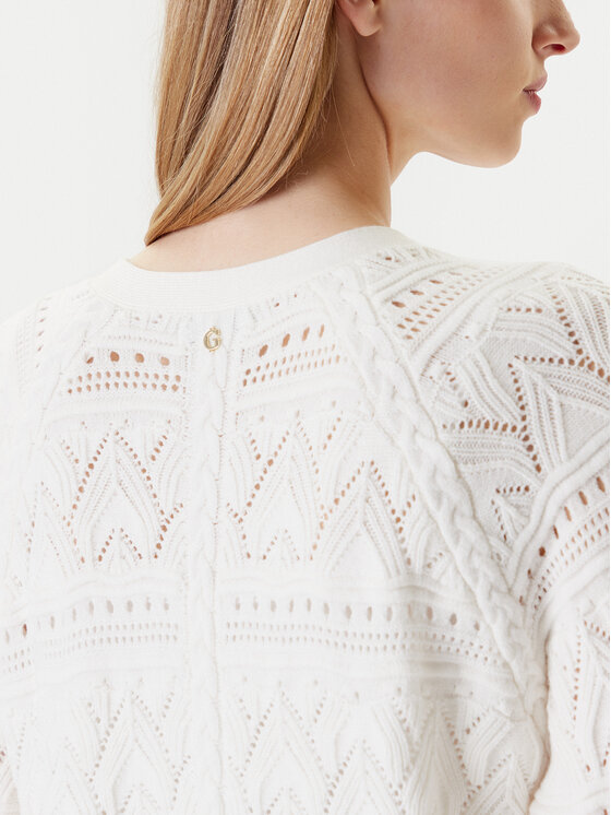 Guess Guess Cardigan W5YR55 Z2ZK2 Alb Regular Fit