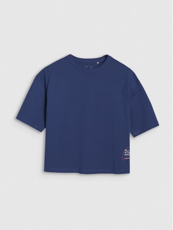 4F 4F T-Shirt 4FWSS25TTSHF1971-30S Niebieski Oversize