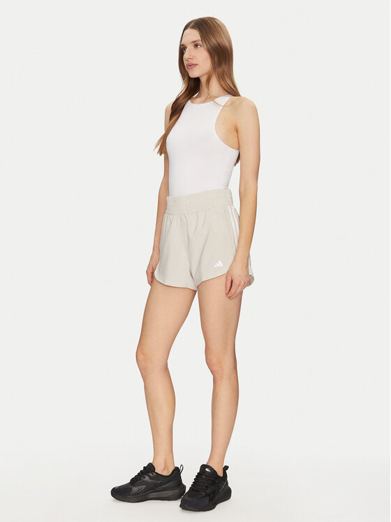 adidas adidas Спортивні шорти Pacer Training 3-Stripes JD2295 Бежевий Regular Fit