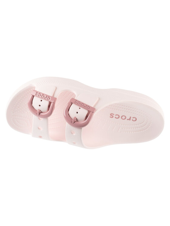 Crocs Crocs Klapki Saturday Enamel Buckle Sandal W Różowy