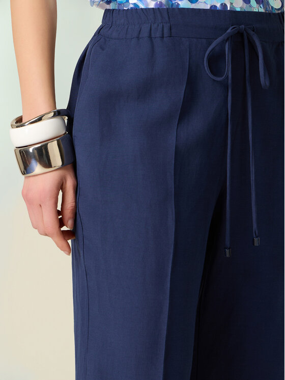 Oltre Oltre Pantaloni di tessuto P073J002583N034 Blu Regular Fit