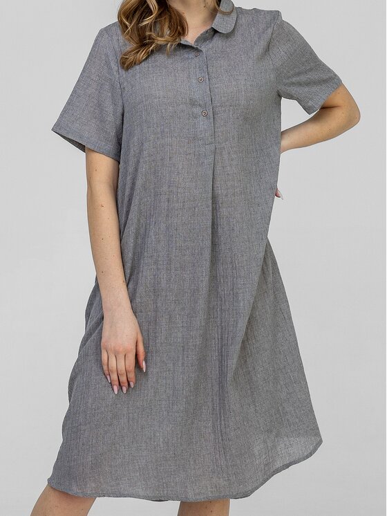 Perso Perso Sukienka letnia RBE266202F Szary Regular Fit