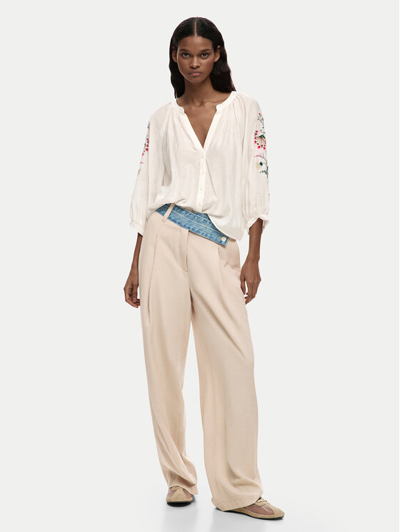 Desigual Desigual Särkpluus 26SWBW13 Valge Regular Fit