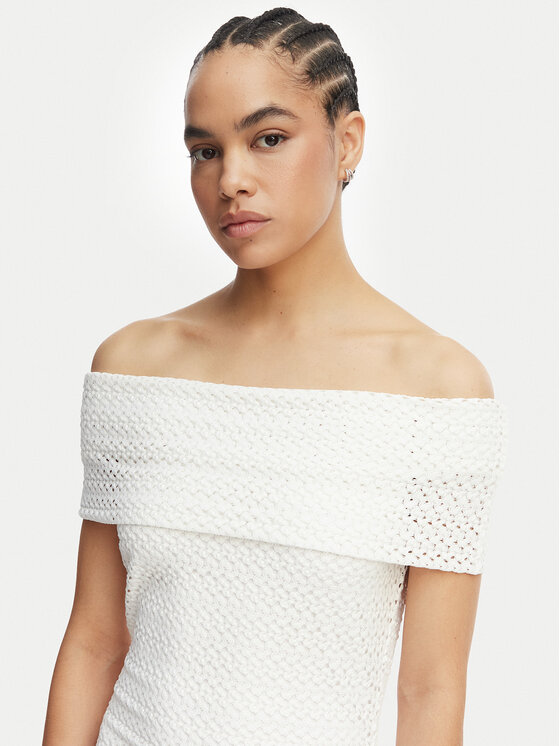 MICHAEL Michael Kors MICHAEL Michael Kors Vsakodnevna obleka MS683E1KS1 Bela Slim Fit