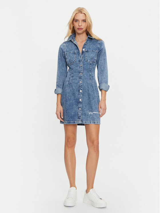 Karl Lagerfeld Jeans Karl Lagerfeld Jeans Rochie de blugi 246J1302 Albastru Regular Fit