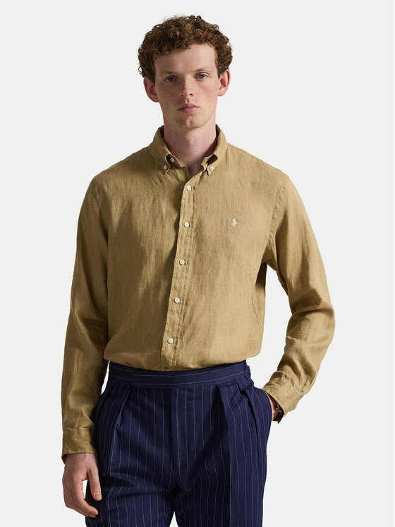 Polo Ralph Lauren Cămașă 710968915502 Bej Slim Fit
