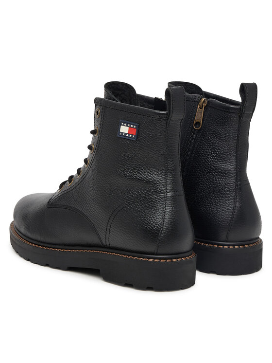 Tommy Jeans Tommy Jeans Trzewiki Archive '01 Tumble Lace Up Warm EM0EM01780 Czarny