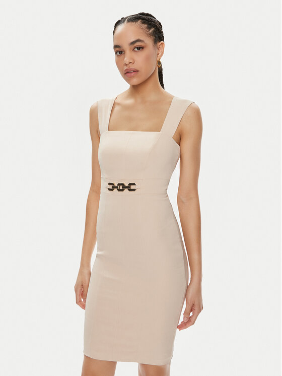 Marciano Guess Marciano Guess Cocktail obleka Norah 4GGK44 7074A Bež Slim Fit