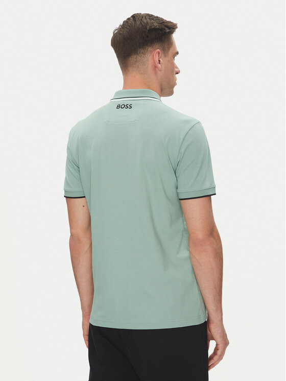 BOSS BOSS Polo marškinėliai Paddy Pro 50469102 Žalia Regular Fit