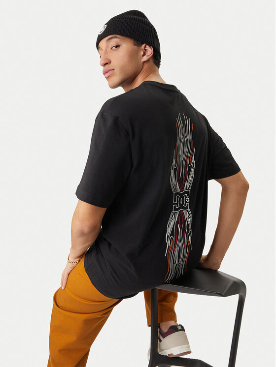 DC Shoes DC Shoes Тишърт Burn Out EDYZT04356 Черен Regular Fit