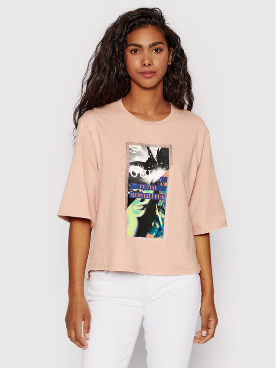 T-shirt W2GI20 I3Z00 Rosa Relaxed Fit