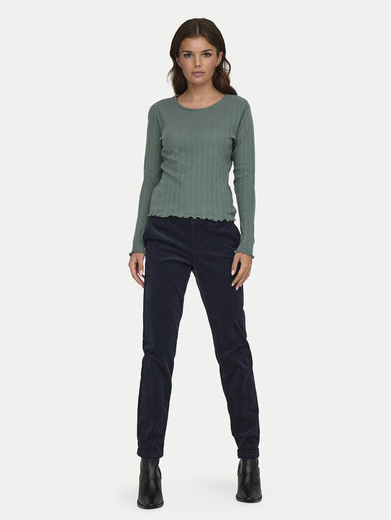 ONLY ONLY Bluzka Carlotta 15291987 Zielony Regular Fit