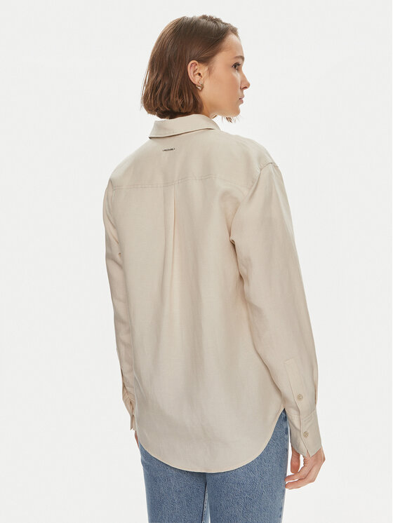 Calvin Klein Calvin Klein Koszula K20K206694 Beżowy Relaxed Fit