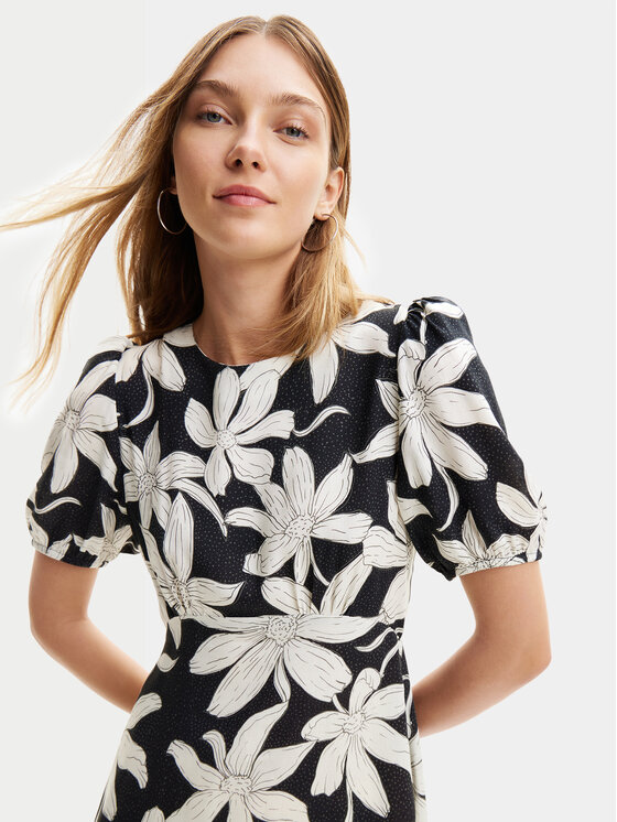 Desigual Desigual Лятна рокля Nashville 24SWVW36 Черен Straight Fit