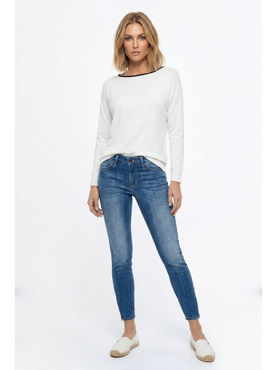 FIGL FIGL Svetr M1362 Krémová Regular Fit