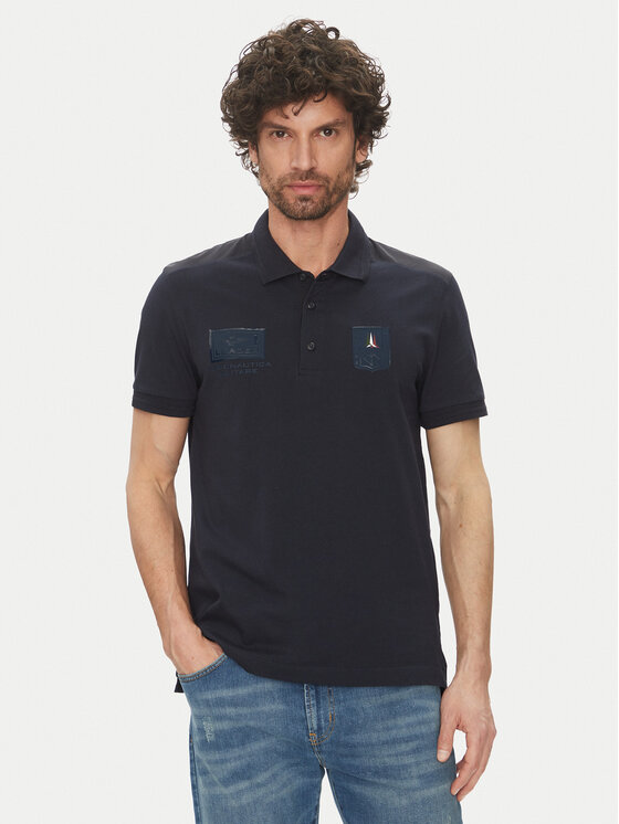 Aeronautica Militare Polokošeľa 251PO1854J593 Tmavomodrá Regular Fit