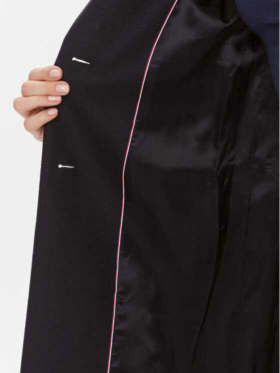 Tommy Hilfiger Tommy Hilfiger Вовняне пальто WW0WW39753 Cиній Regular Fit