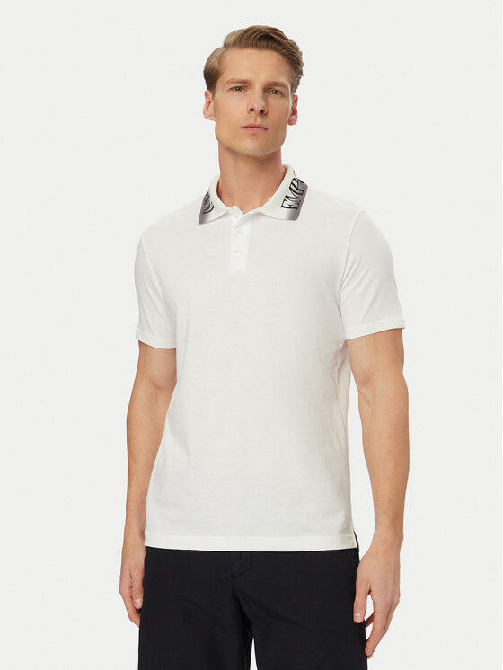 Emporio Armani Tricou polo EM000571 AF20432 U0002 Alb Regular Fit