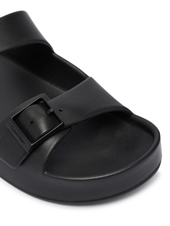 Calvin Klein Calvin Klein Šľapky Ergon Eva Double Bar Sandal HM0HM02116 Čierna
