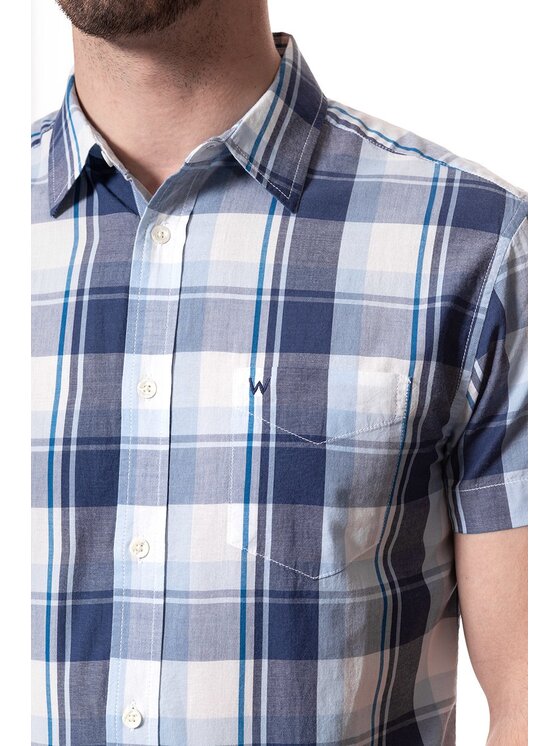Wrangler Wrangler Koszula SS 1PKT SHIRT Biały Regular Fit