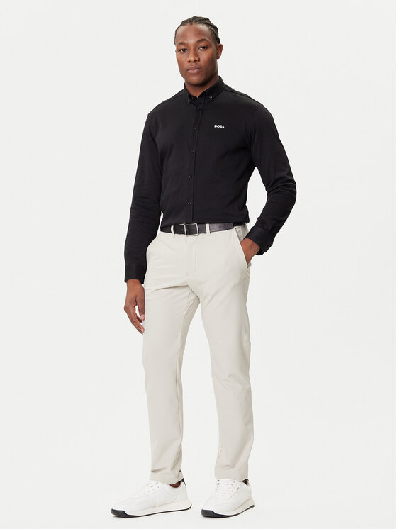 BOSS BOSS Hlače iz tkanine T_Commuter 50534303 Bež Slim Fit