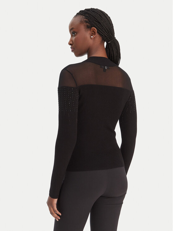 Guess Guess Pullover W6RR70 Z2YK2 Schwarz Regular Fit