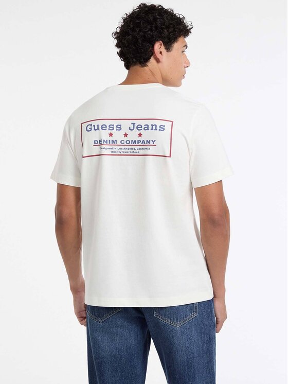 Guess Jeans Guess Jeans T-Shirt 179708 Beżowy Classic Fit