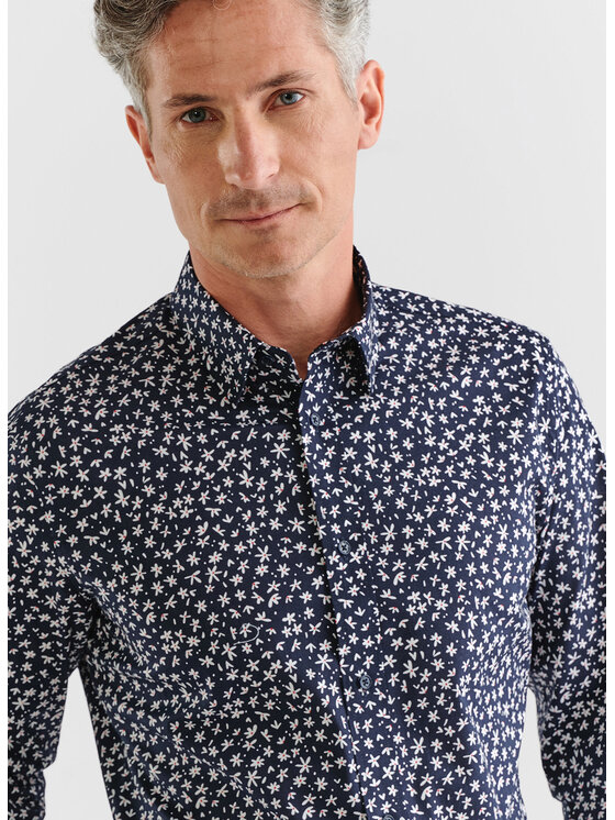 Pako Lorente Pako Lorente Koszula P23WF-1X-005 Granatowy Slim Fit