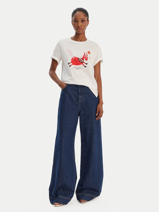 Weekend Max Mara Weekend Max Mara Marškinėliai West 2615971041 Balta Regular Fit