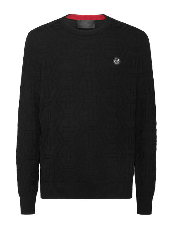 PHILIPP PLEIN PHILIPP PLEIN Svetr 22215 Černá Regular Fit