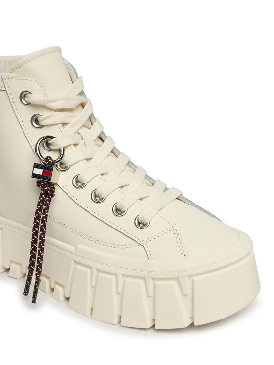 Tommy Jeans Tommy Jeans Сникърси Tjw Platform Sneaker Leather Mc EN0EN03133 Кремав