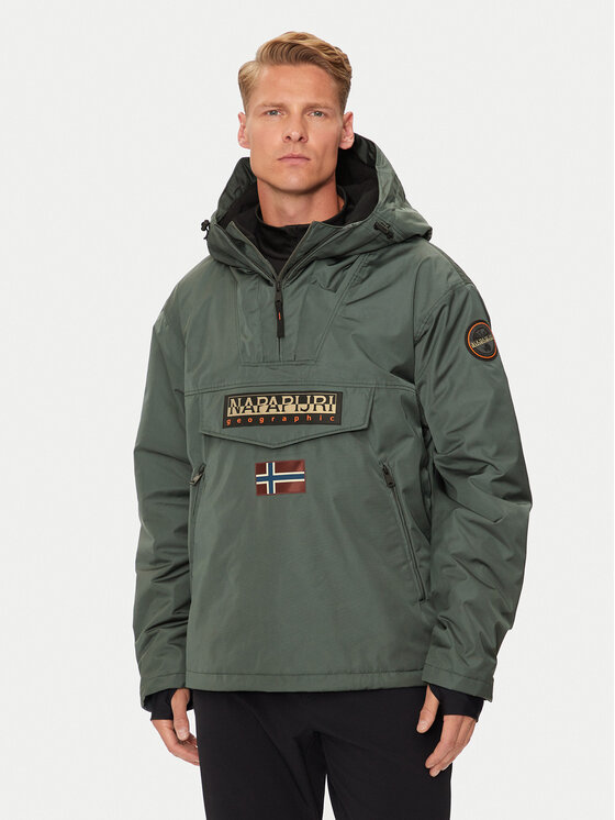 Napapijri Bunda anorak Rainforest Next NP0A4IB9 Zelená Regular Fit