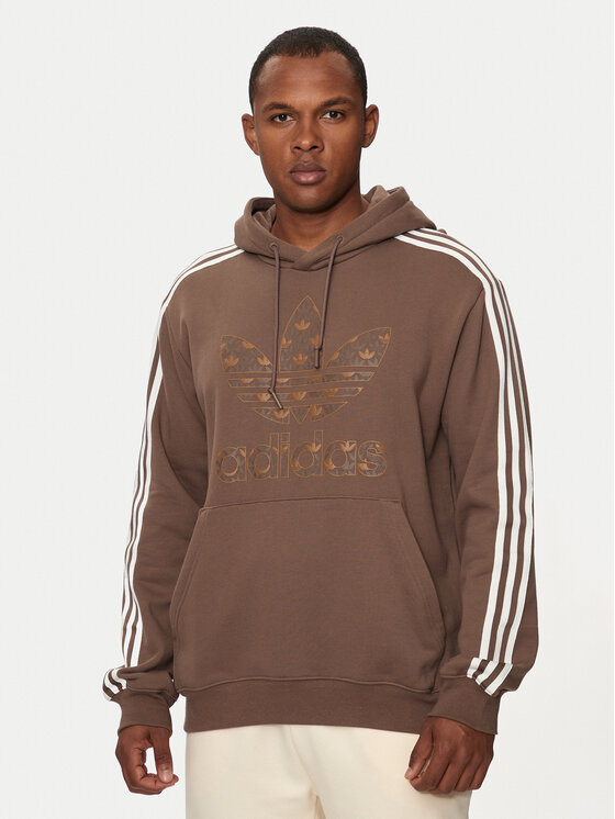 adidas Felpa Classic Mono Graphic IS0259 Marrone Regular Fit