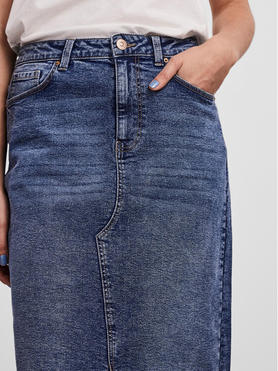 Pieces Pieces Jeans suknja 17144829 Plava Regular Fit