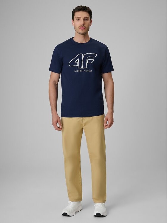 4F 4F Tričko COMMERCIAL Tmavomodrá Regular Fit