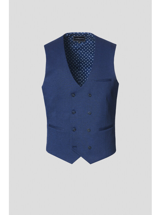 Lancerto Lancerto Kamizelka Narcao KA131125000008 Granatowy Slim Fit