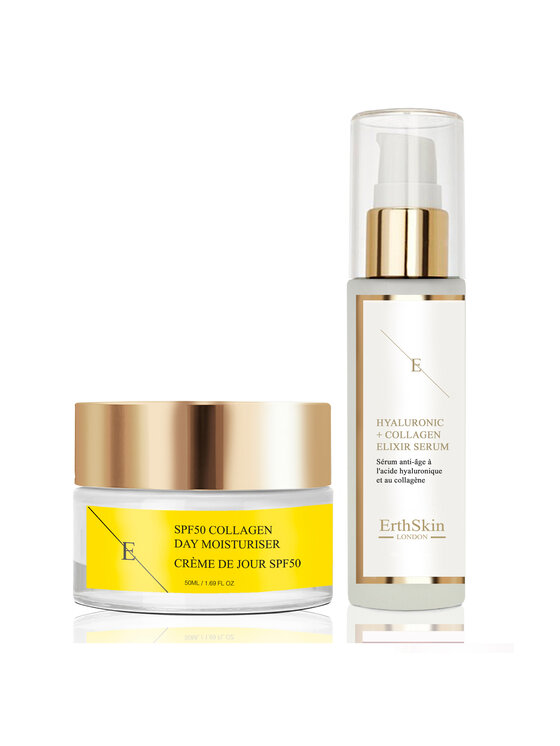 Erthskin London Erthskin London Kolagenowy Krem SPF + Serum Hialuron Krem na dzień