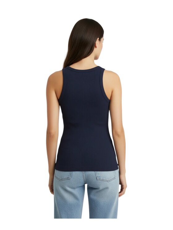 PINKO PINKO Τοπ BLUE LAGOON CANOTTA COSTINA C Μπλε Slim Fit