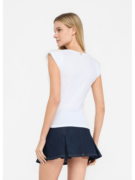 Liu Jo Liu Jo T-shirt UF5263J630811111 Bianco Slim Fit