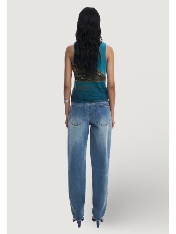 Desigual Desigual Φανέλα REPRIS TS SUMMER Μπλε Casual Fit