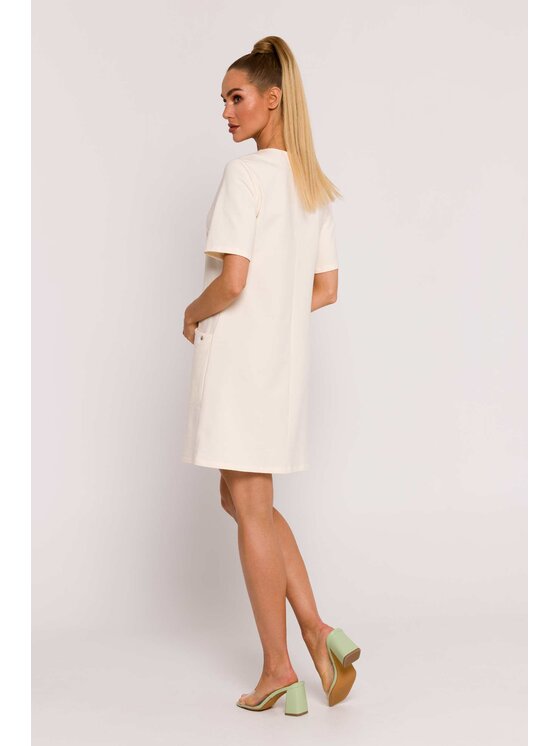 Made of Emotion Made of Emotion Abito da sera M788 Écru Generous Fit