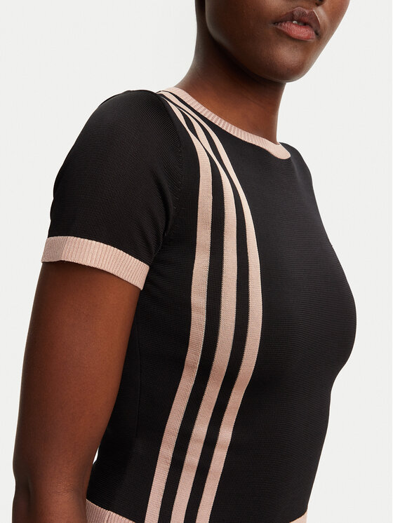 adidas adidas T-shirt Knitted 3-Stripes JJ0960 Nero Slim Fit