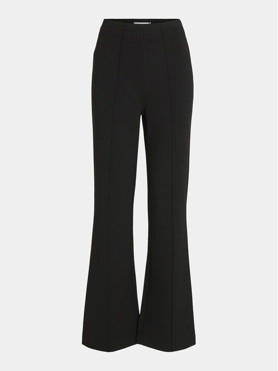Vila Vila Spodnie materiałowe Billie 14094017 Czarny Regular Fit