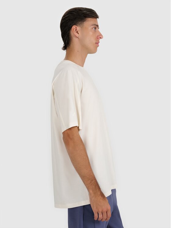 4F 4F T-Shirt 4FWAW25TTSHM2401-12S Biały Oversize